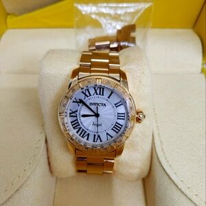 Invicta Angel 0.05 Carat Diamond Swiss Watch - 38mm, Gold (14374)